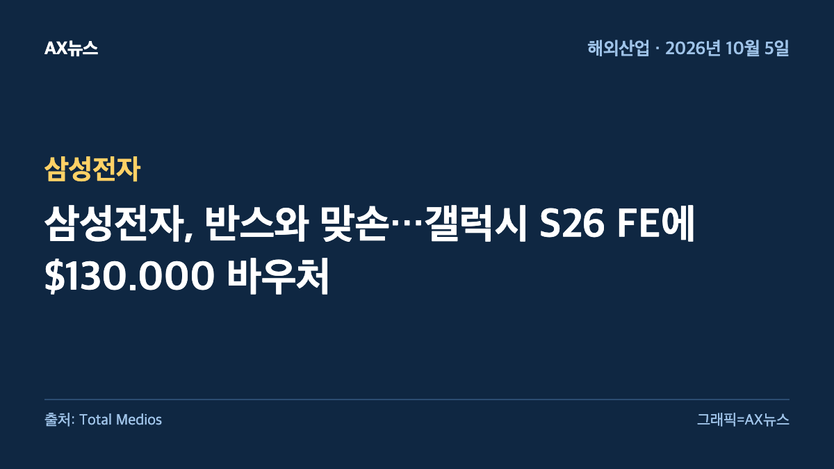 삼성전자 — 삼성전자, 반스와 맞손…갤럭시 S26 FE에 $130.000 바우처