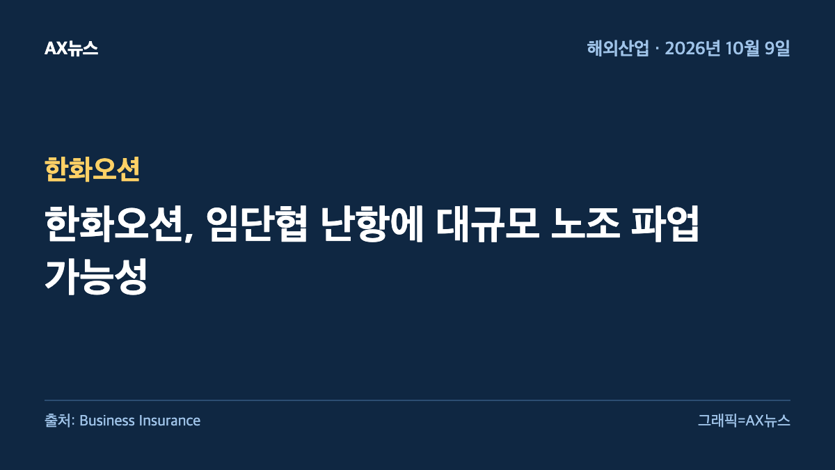 한화오션 — 한화오션, 임단협 난항에 대규모 노조 파업 가능성