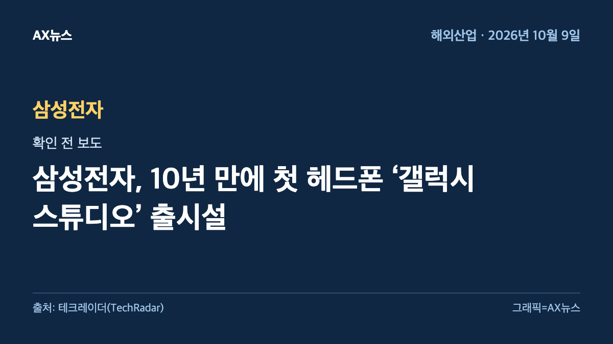 삼성전자 — 삼성전자, 10년 만에 첫 헤드폰 ‘갤럭시 스튜디오’ 출시설