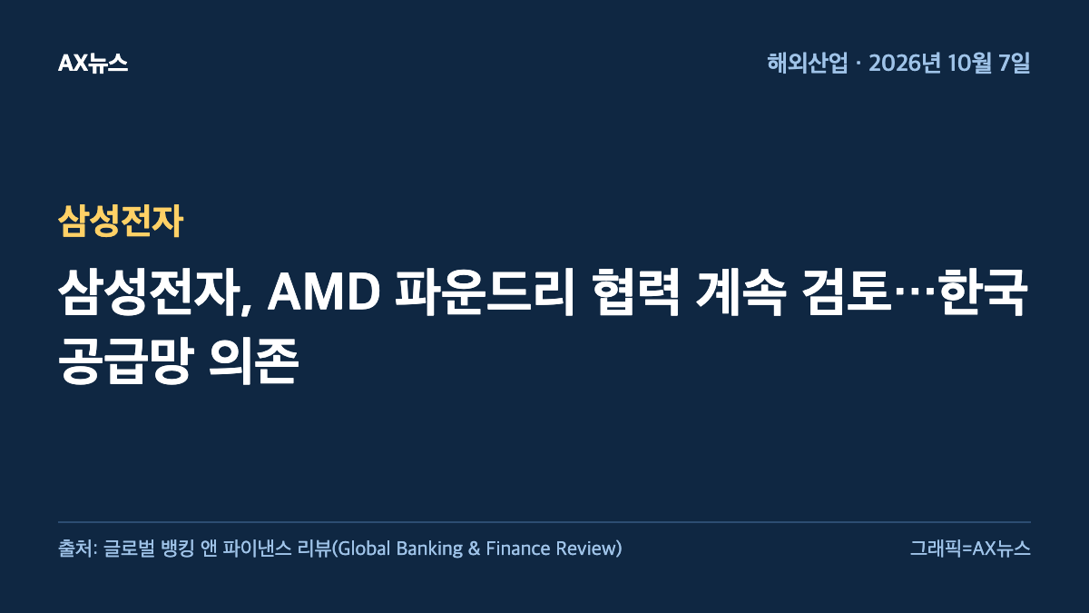 삼성전자 — 삼성전자, AMD 파운드리 협력 계속 검토…한국 공급망 의존