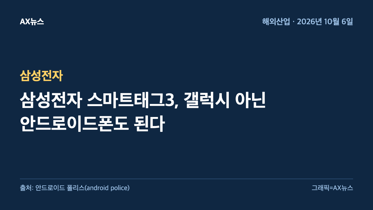 삼성전자 — 삼성전자 스마트태그3, 갤럭시 아닌 안드로이드폰도 된다