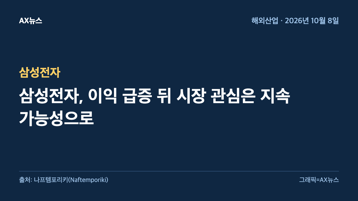 삼성전자 — 삼성전자, 이익 급증 뒤 시장 관심은 지속 가능성으로